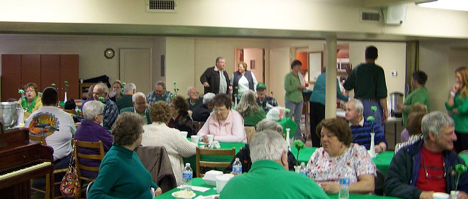 Plattsburg UCC celebrating St. Patrick's Day